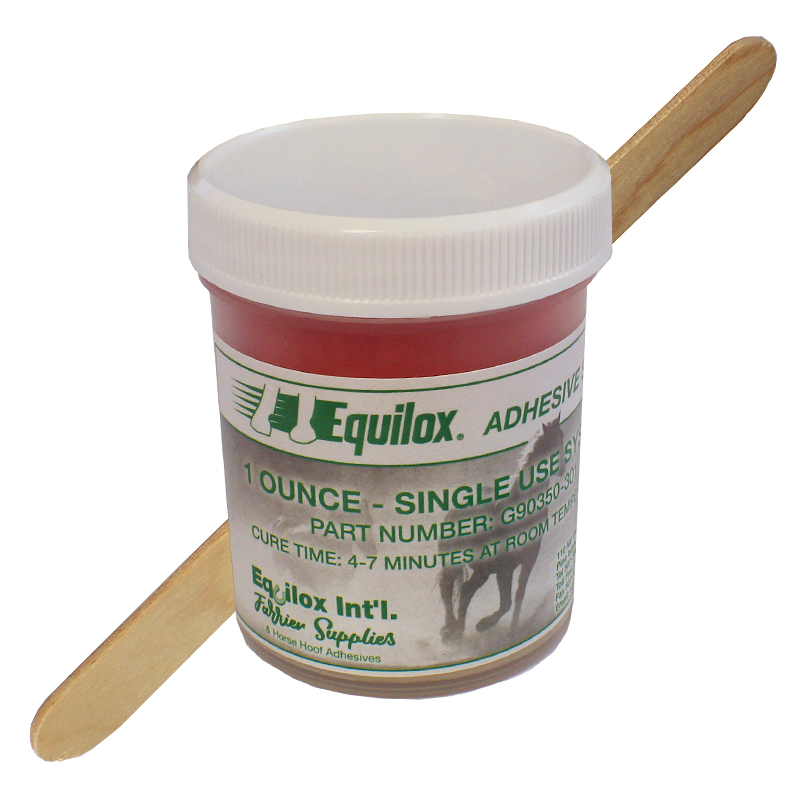 1 oz. - Equilox Adhesive Single-Use Hoof Repair - Tan