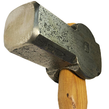 2.5 lbs. - Centaur Hilltop Dog Head Hammer w/ Hickory Handle